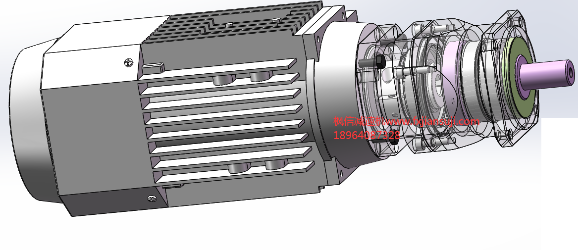 71b14法兰变频电机0.37kw配af90速比4行星减速机